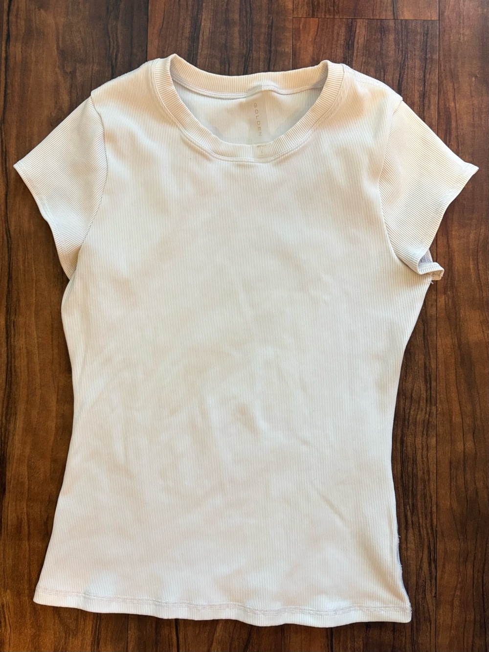 Aritzia Golden Ribbbed Tee